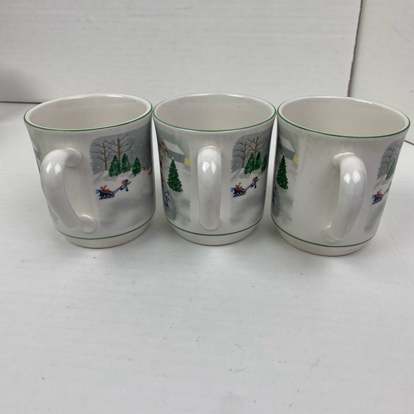 Sanyo Korea Coffee Cup Mug 3900 Silent Night Lot of 3 Christmas Winter Holiday - Picture 7 of 8